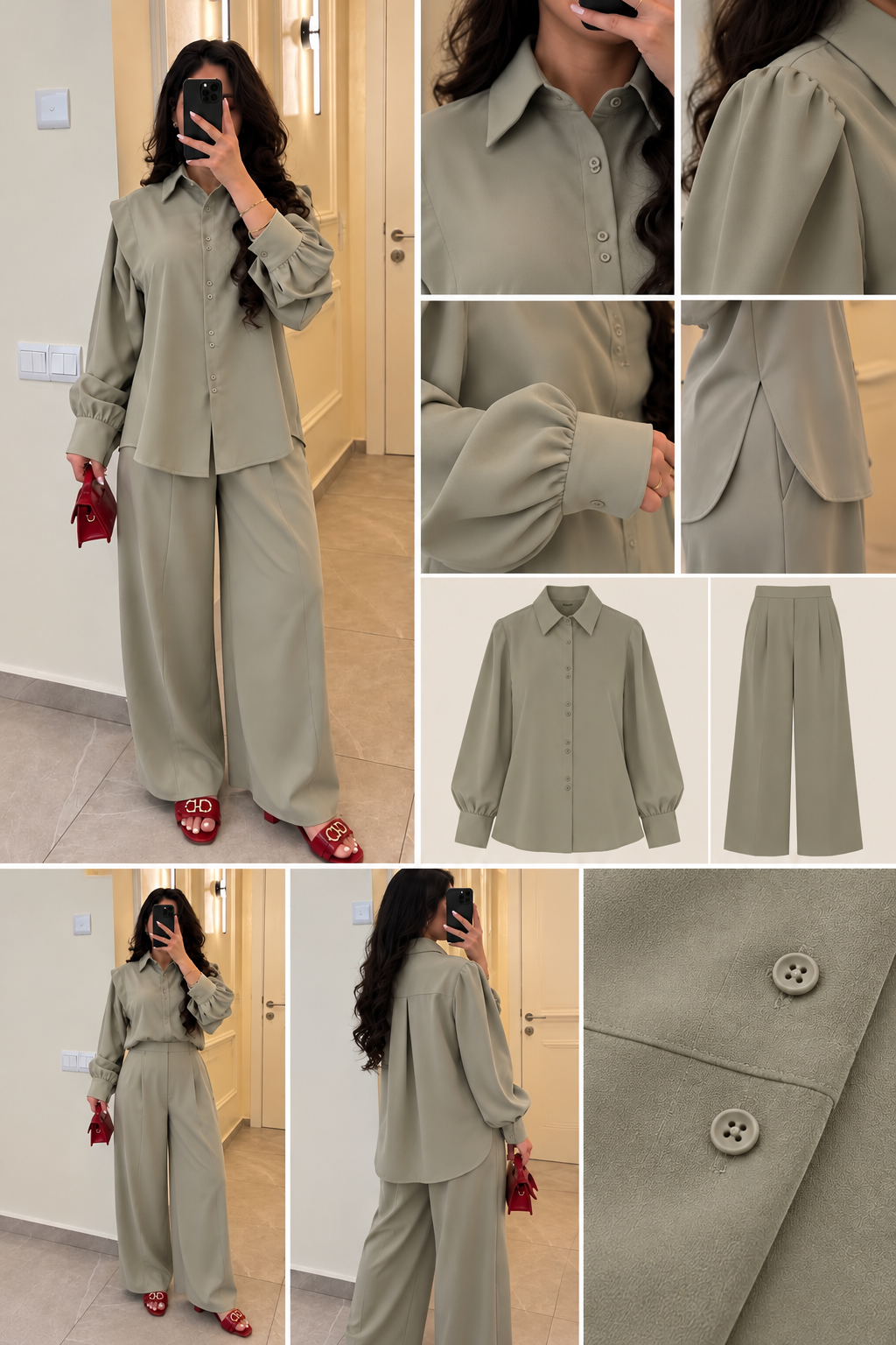 ENSEMBLE VERT SAUGE