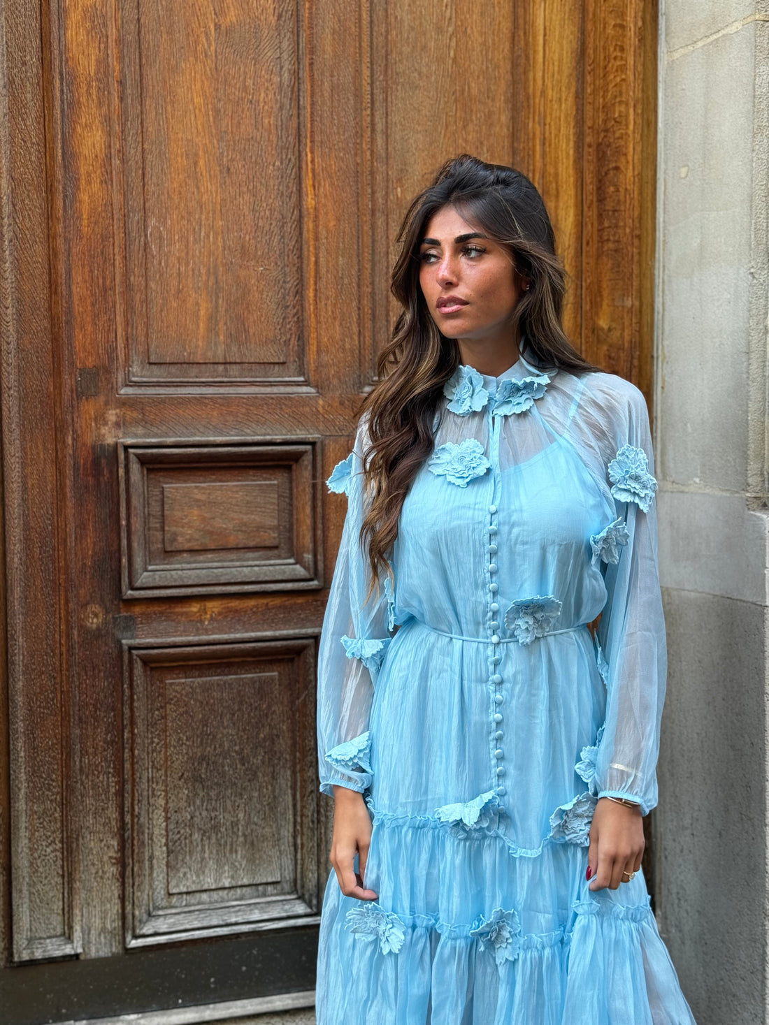 ROBE FLOWER BLUE