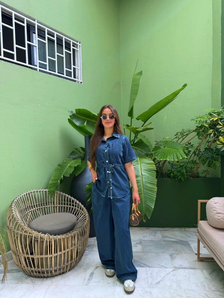 ENSEMBLE JEAN NOURA BLEU FONCÉ