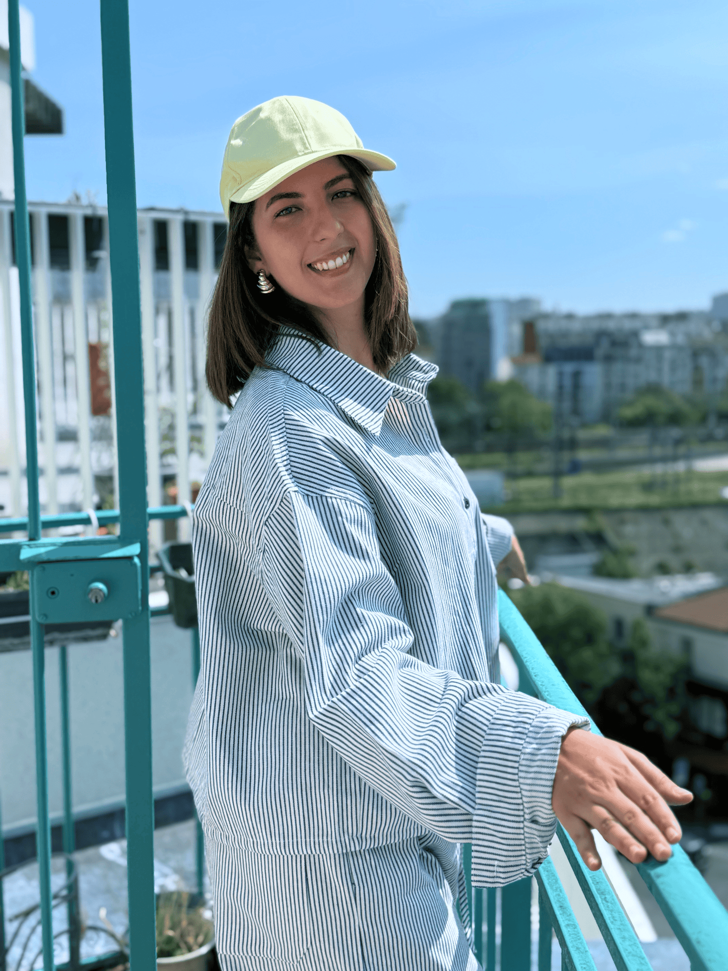 Ensemble JOY jean rayures bleues