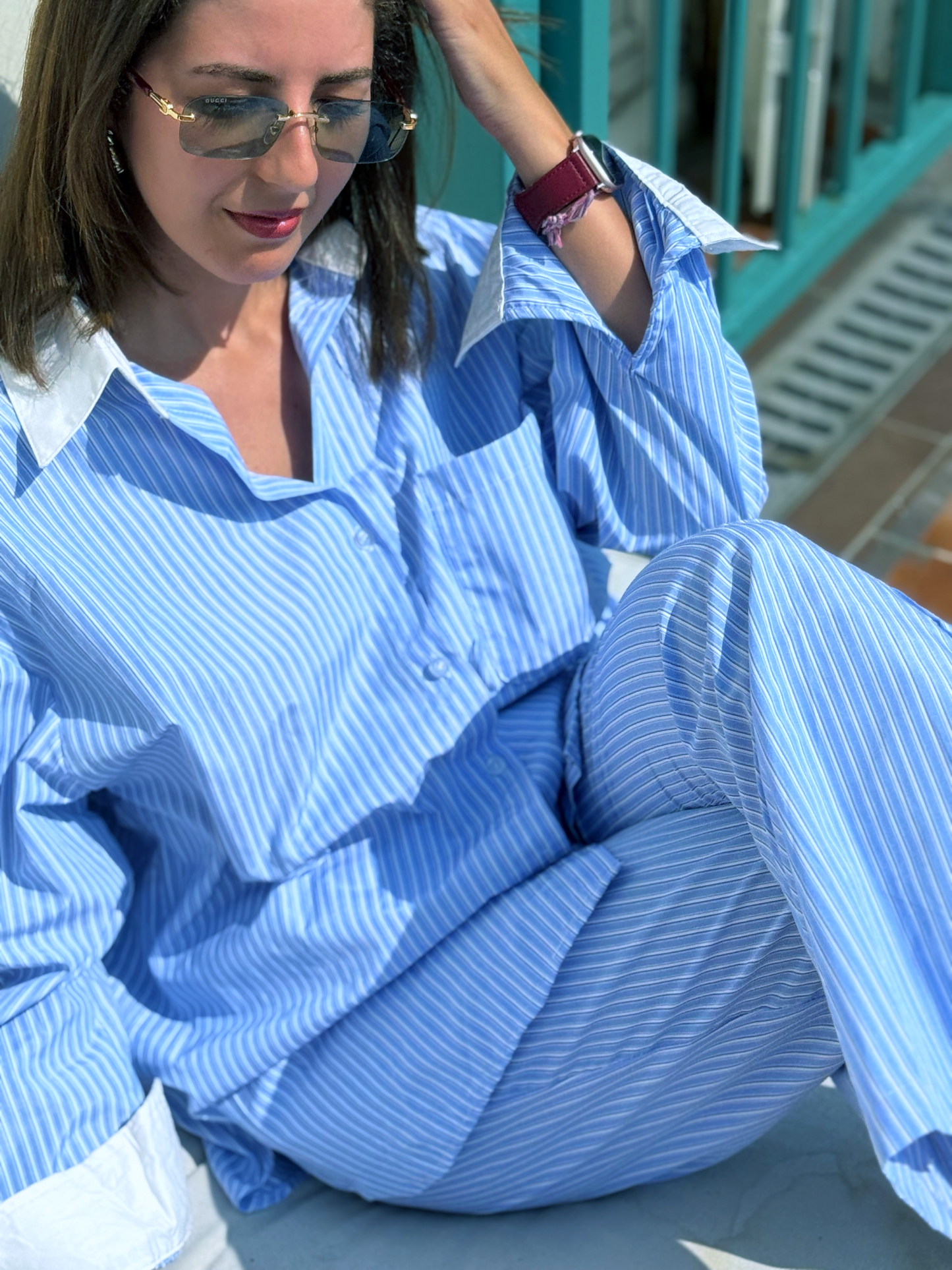 Ensemble LASTY BLEU RAYÉ
