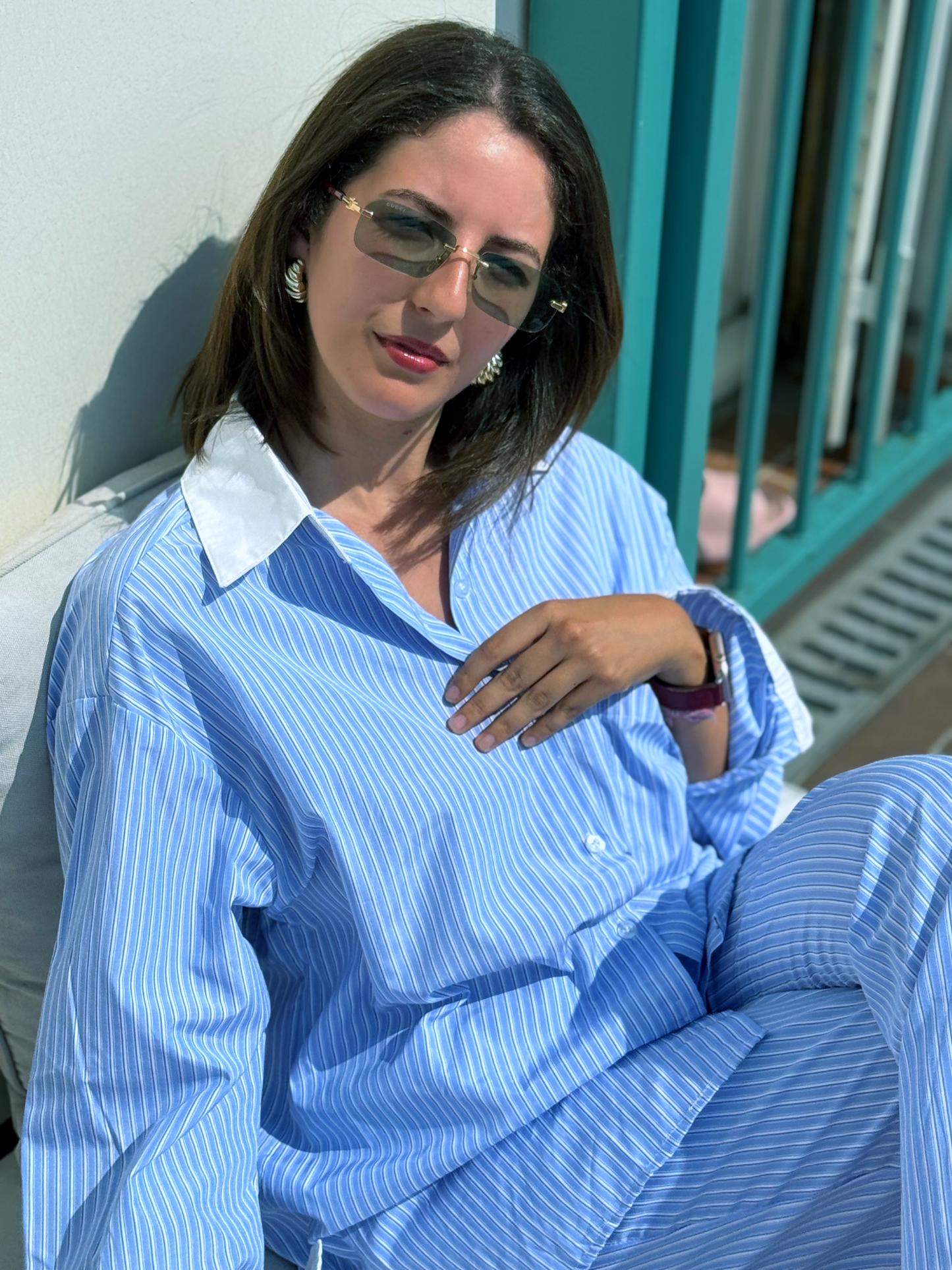 Ensemble LASTY BLEU RAYÉ