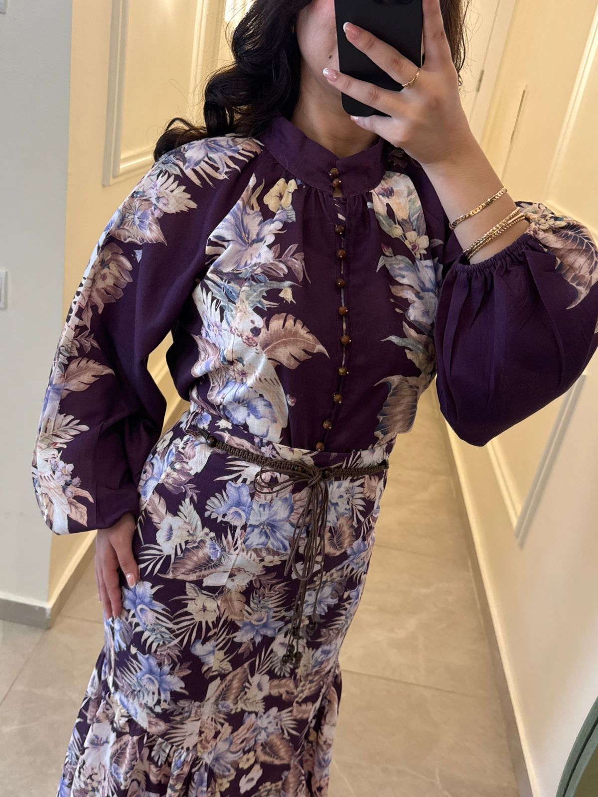 ENSEMBLE FLORALE PRUNE