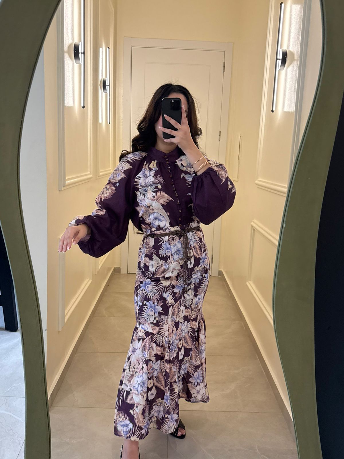 ENSEMBLE FLORALE PRUNE