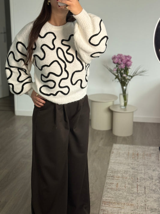 PULL SCULPTURE BLANC