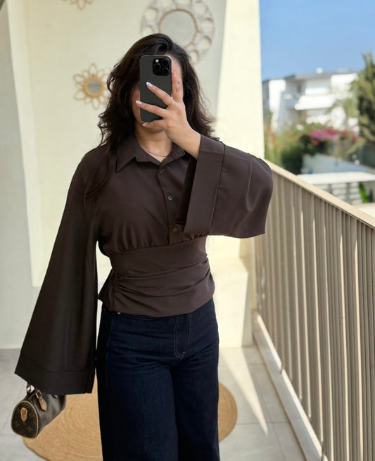 CHEMISE ANVE MARRON
