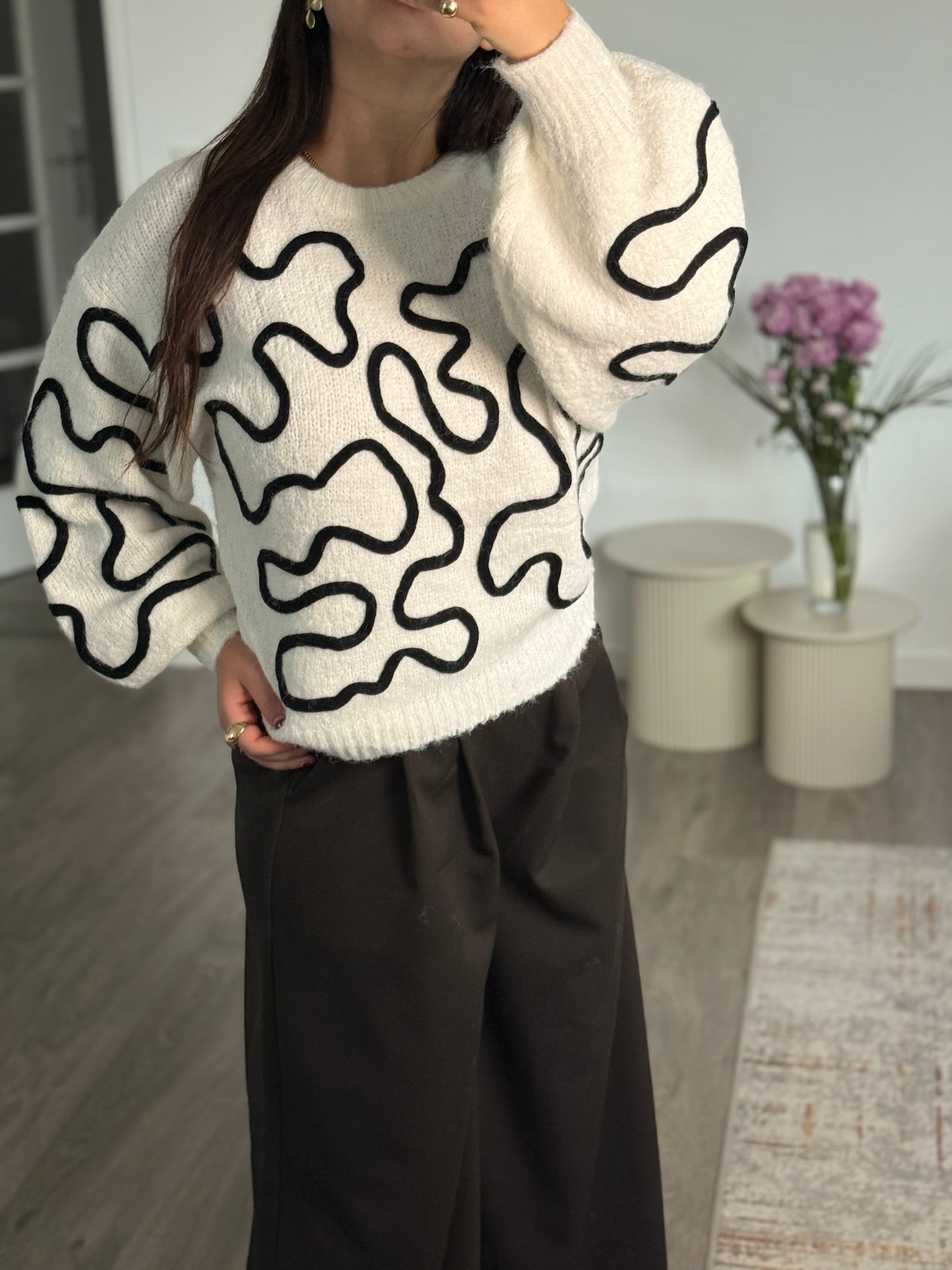 PULL SCULPTURE BLANC