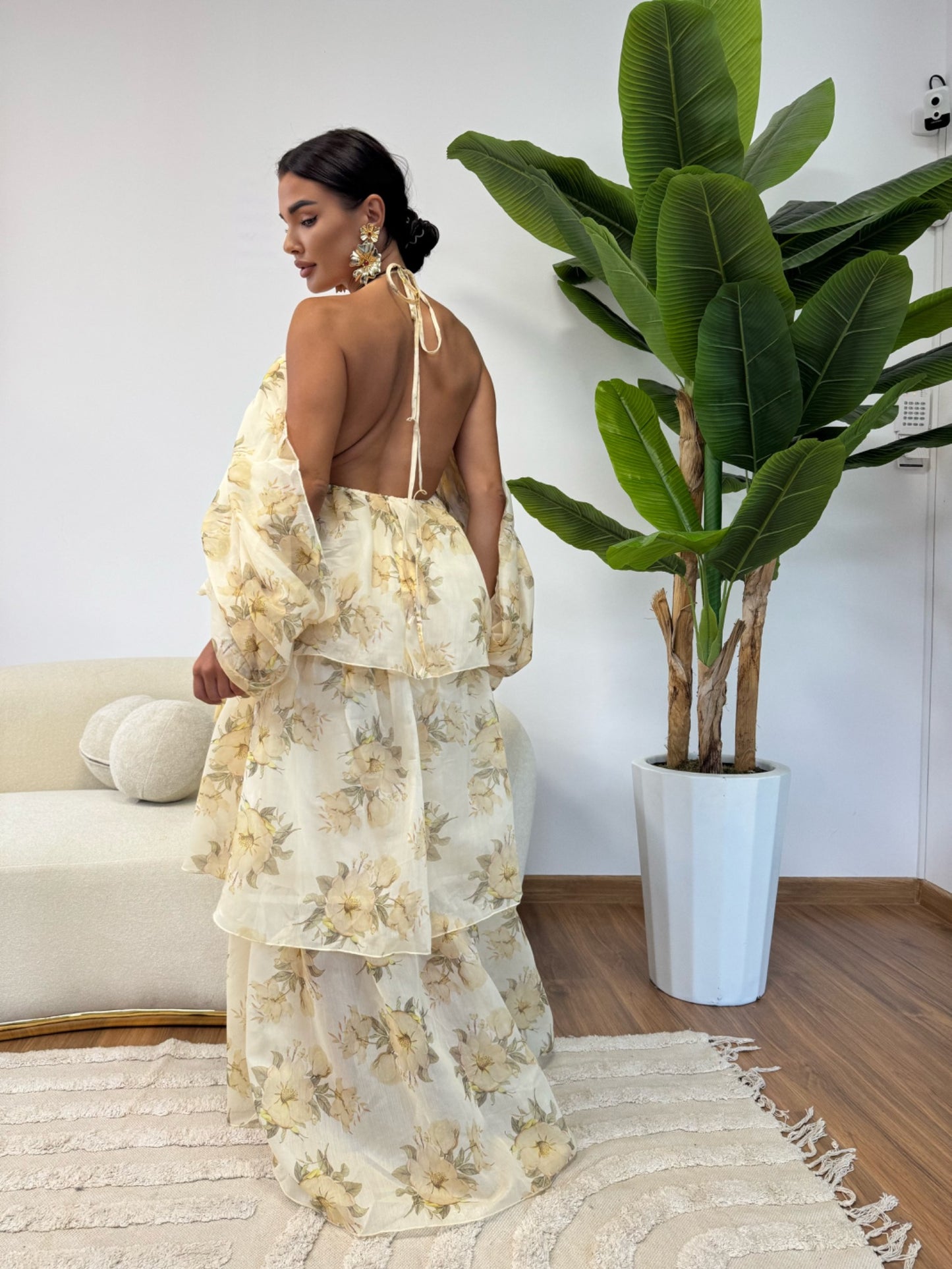 ROBE PAPILLON JAUNE