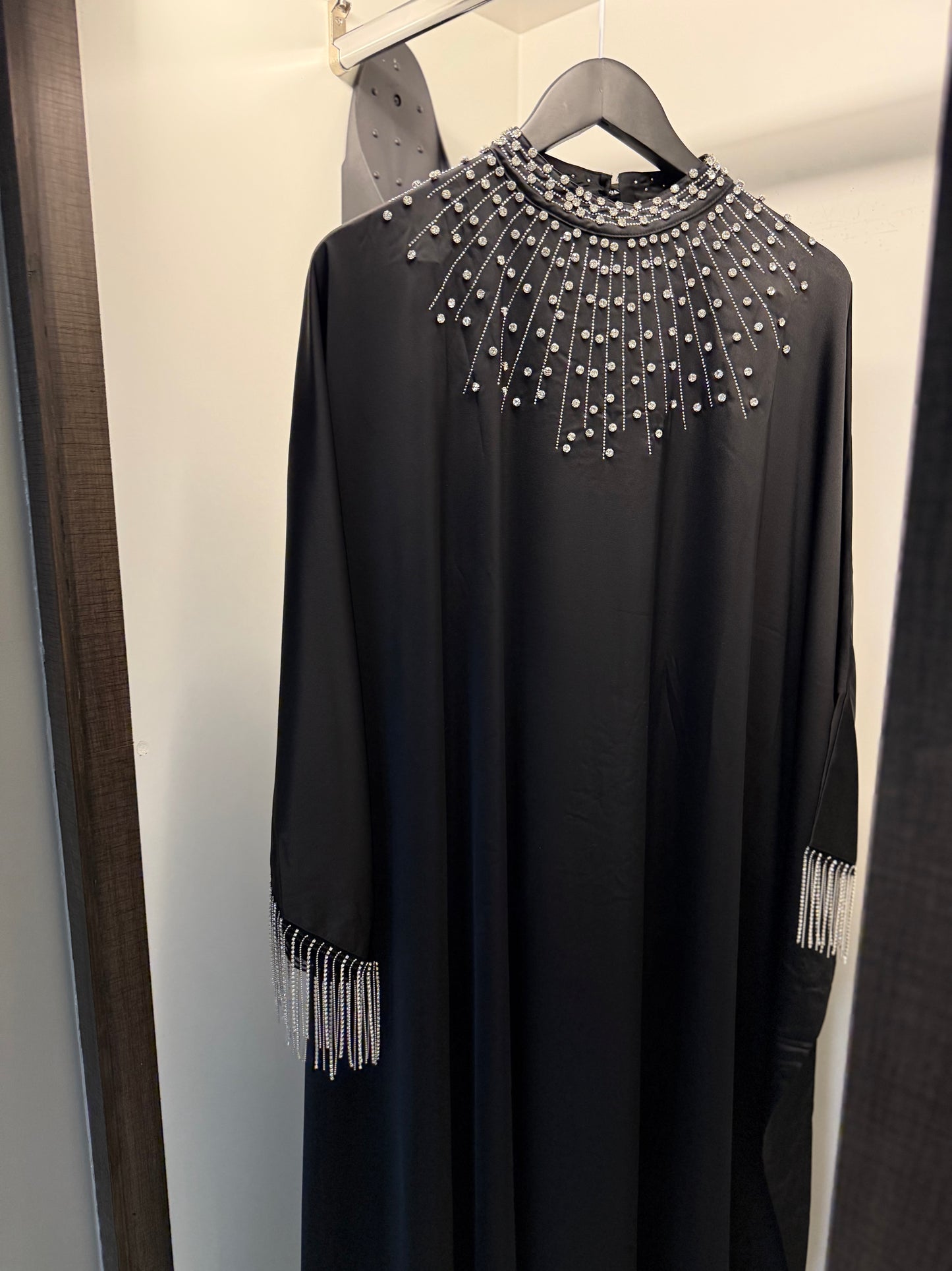 Abaya à strass DOHA Noire