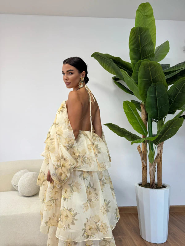 ROBE PAPILLON JAUNE