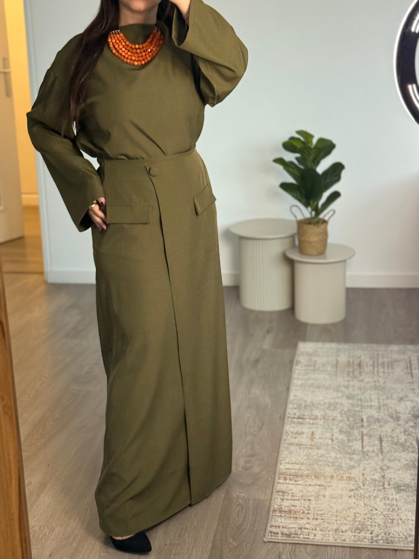 Ensemble top et jupe MODA I VERT