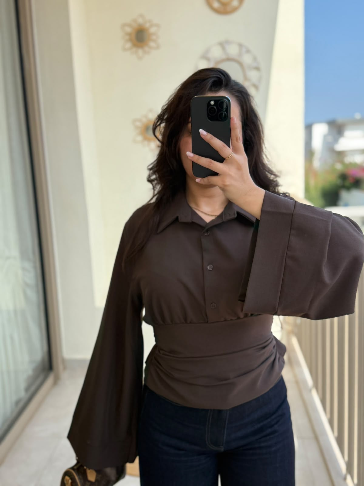 CHEMISE ANVE MARRON