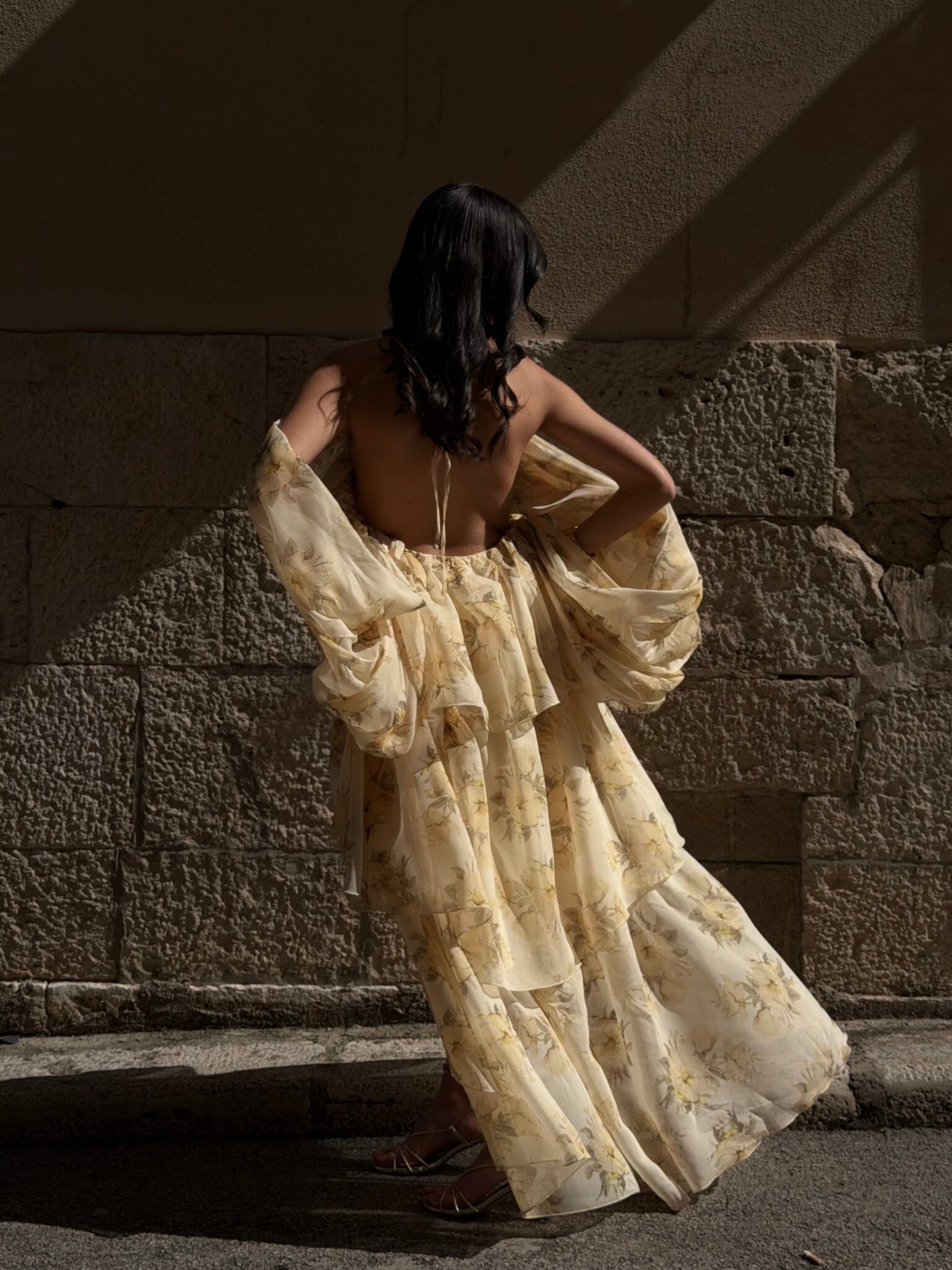 ROBE PAPILLON JAUNE