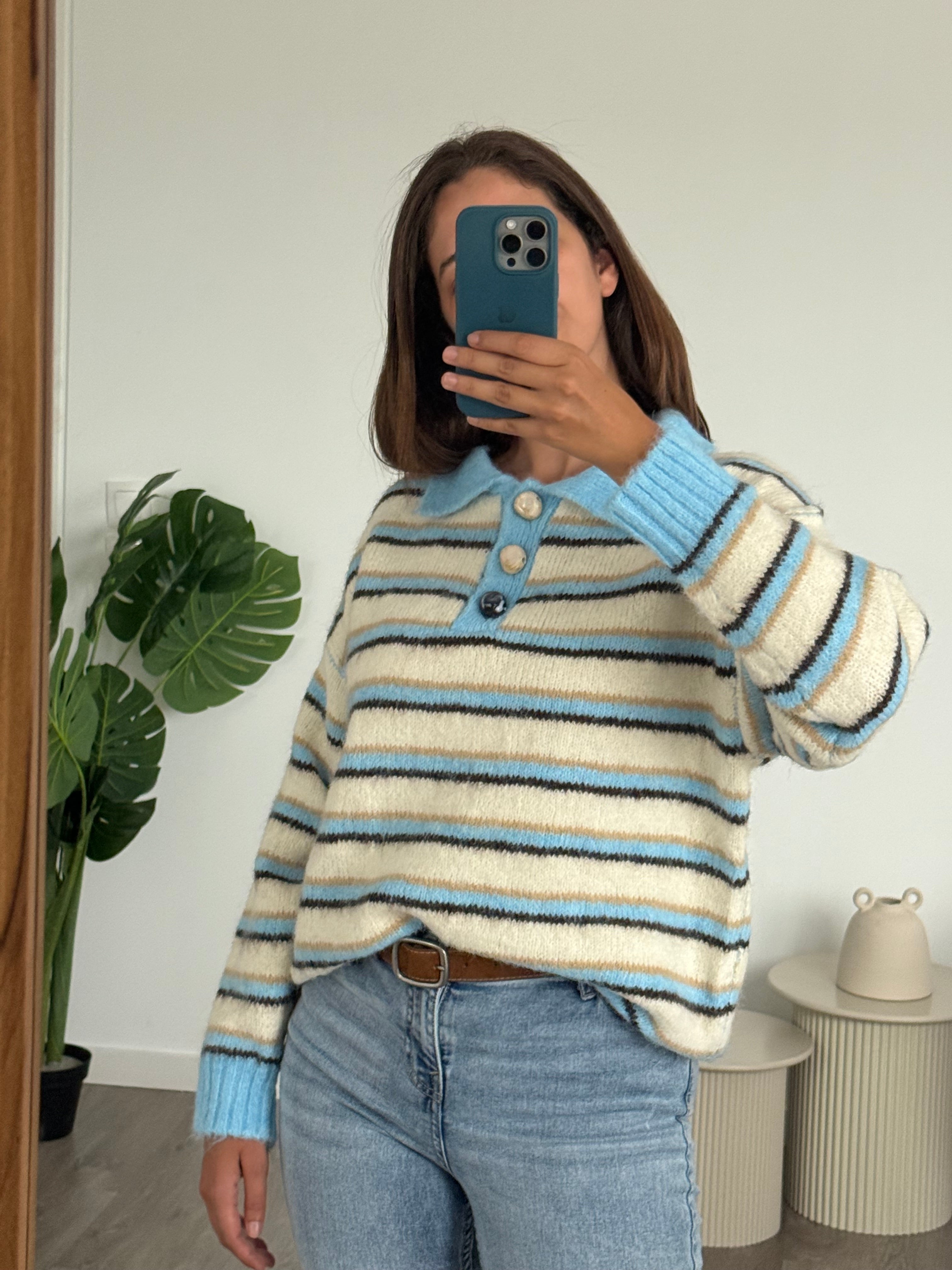 pull louise bleu