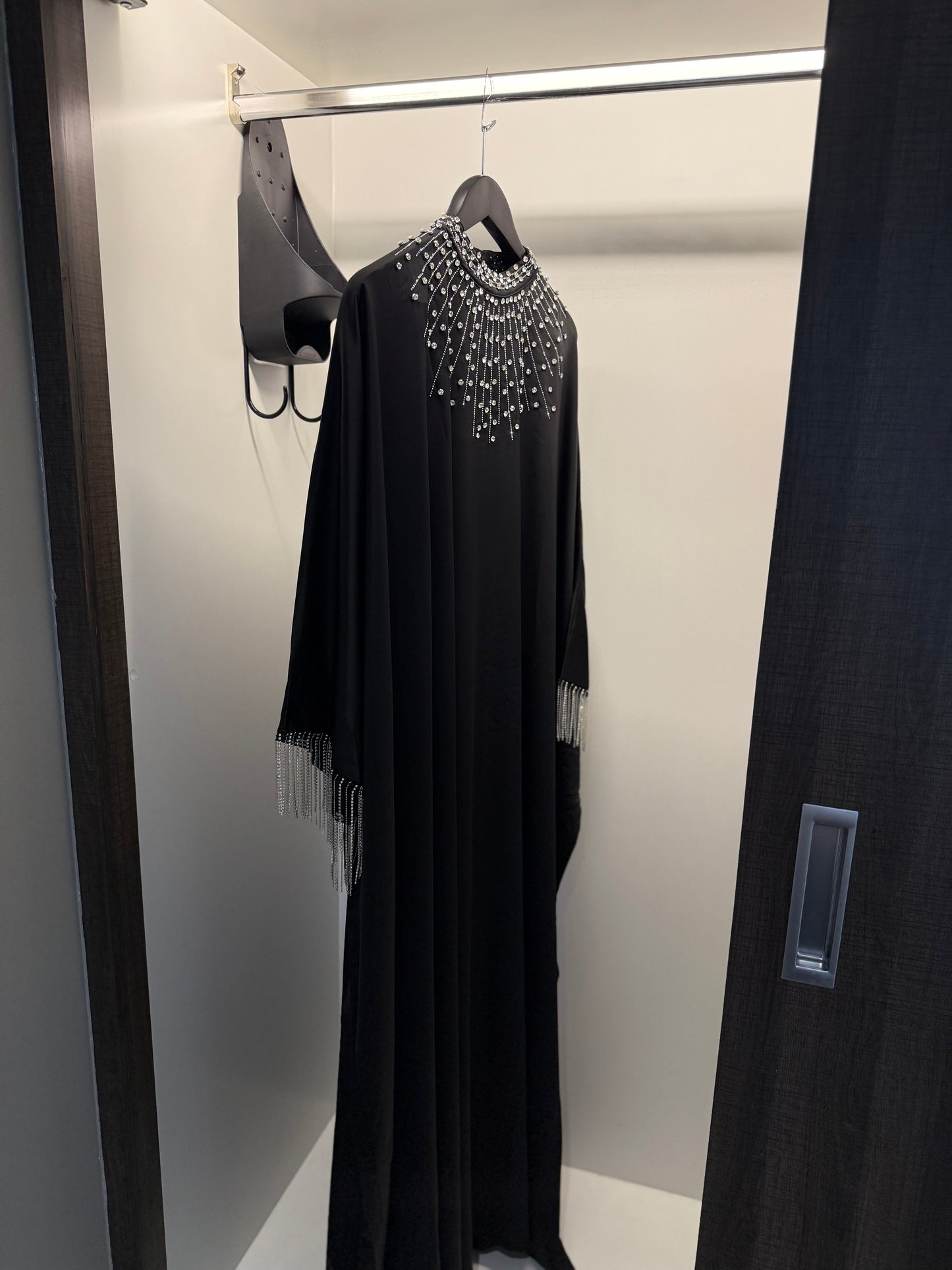 Abaya à strass DOHA Noire