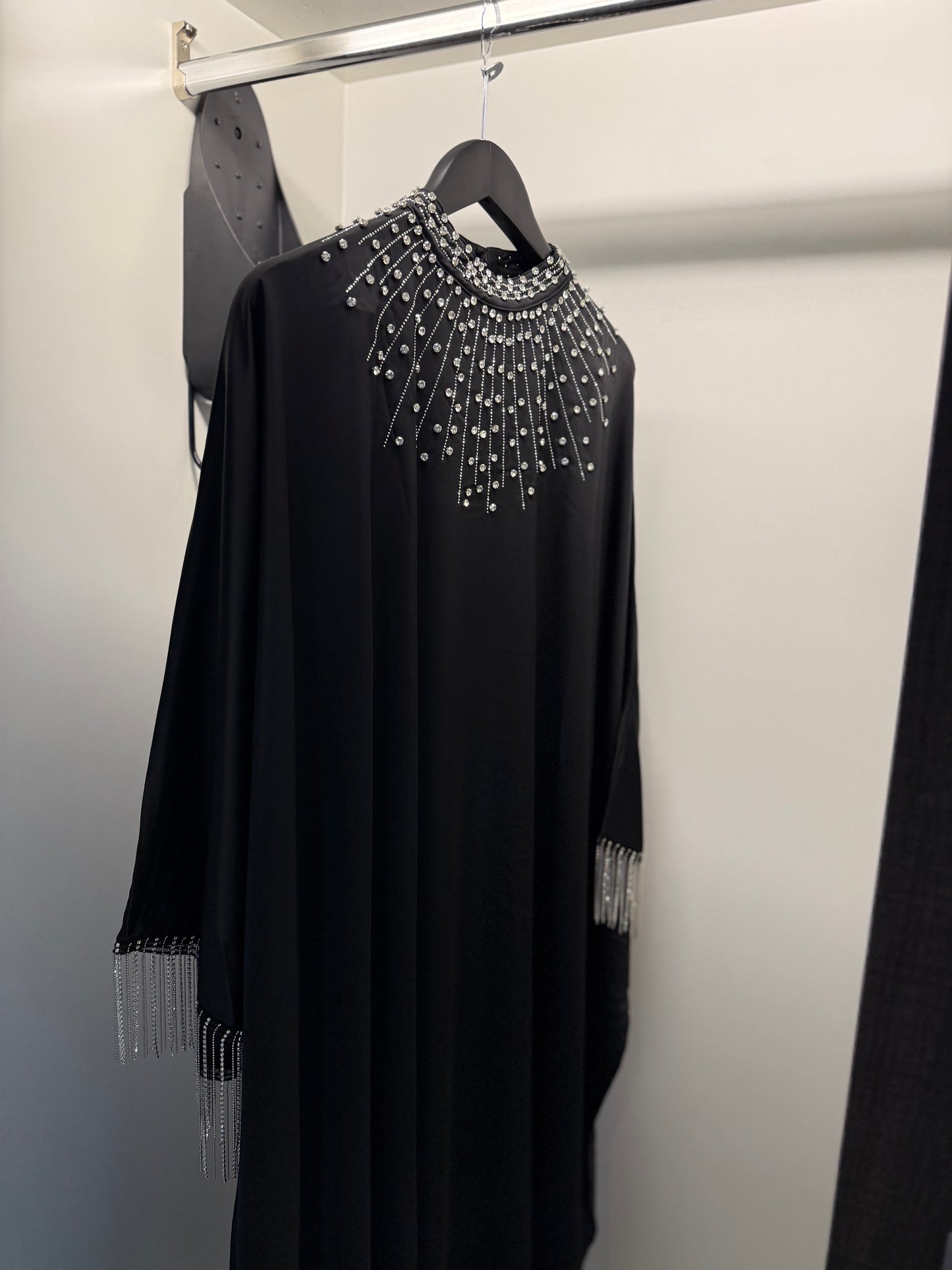 Abaya à strass DOHA Noire