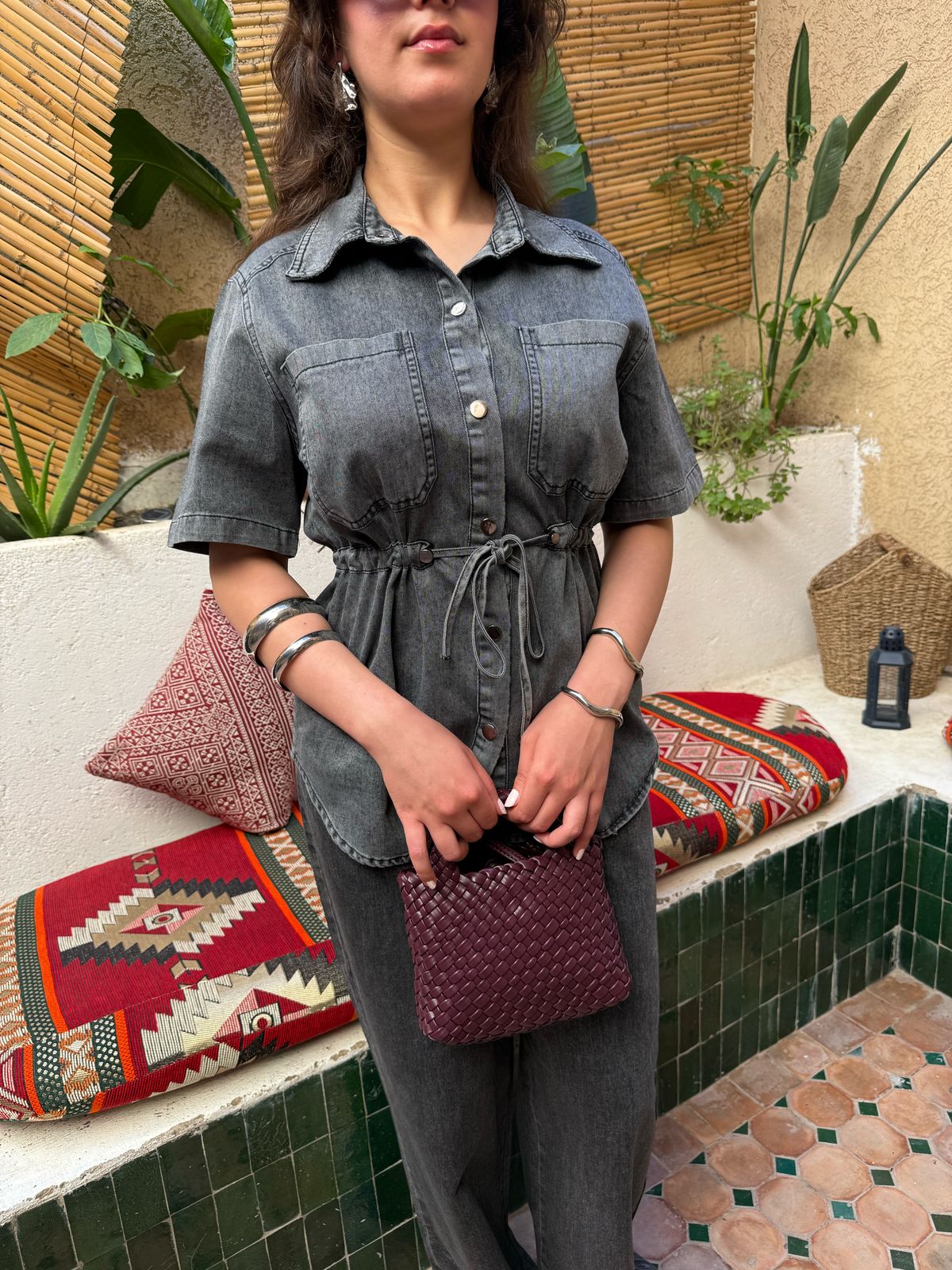 ENSEMBLE JEAN NOURA GRIS