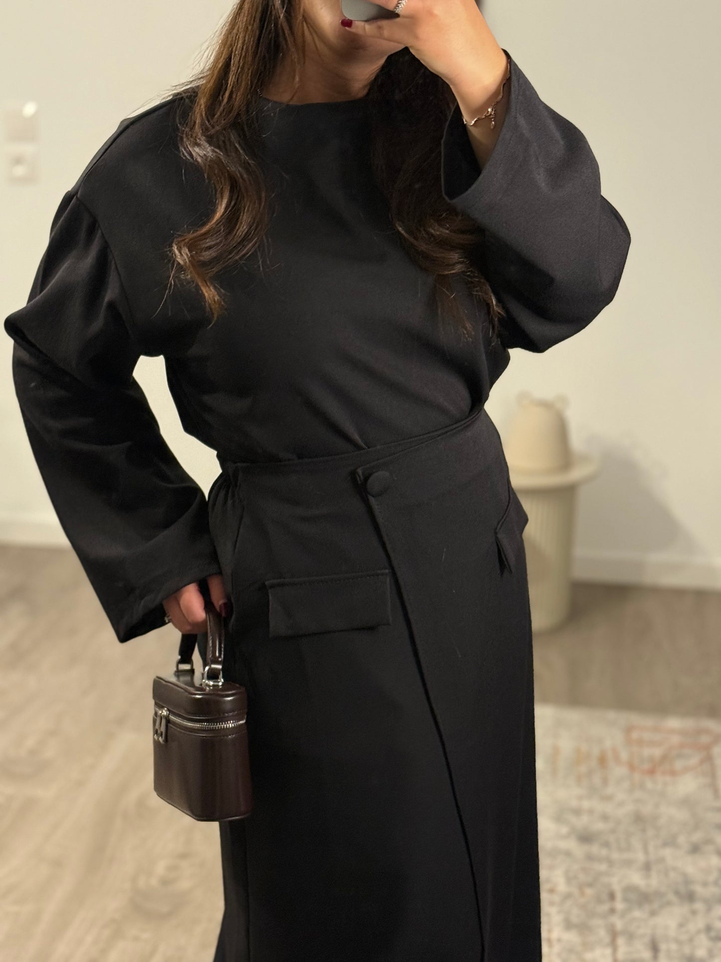 Ensemble top et jupe MODA I Noir