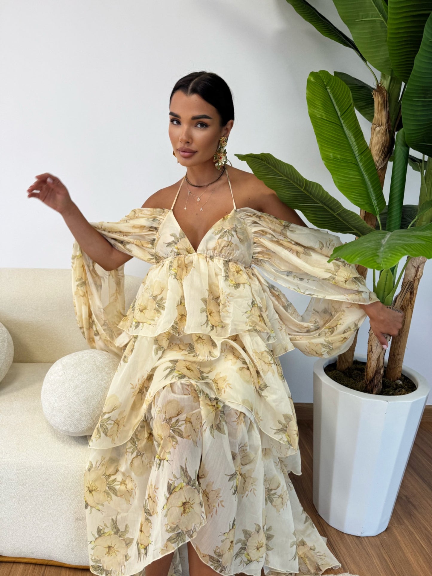 ROBE PAPILLON JAUNE