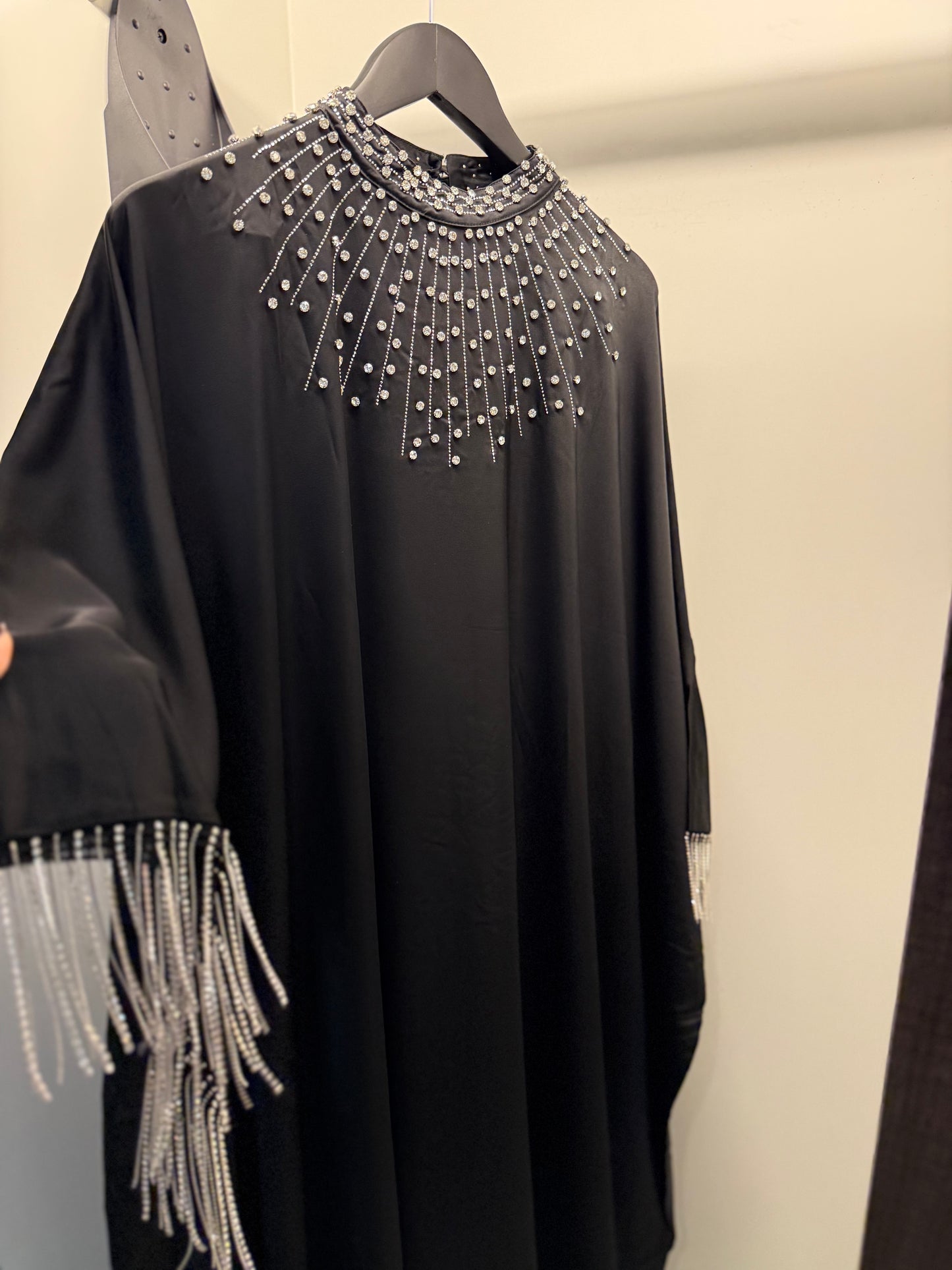 Abaya à strass DOHA Noire