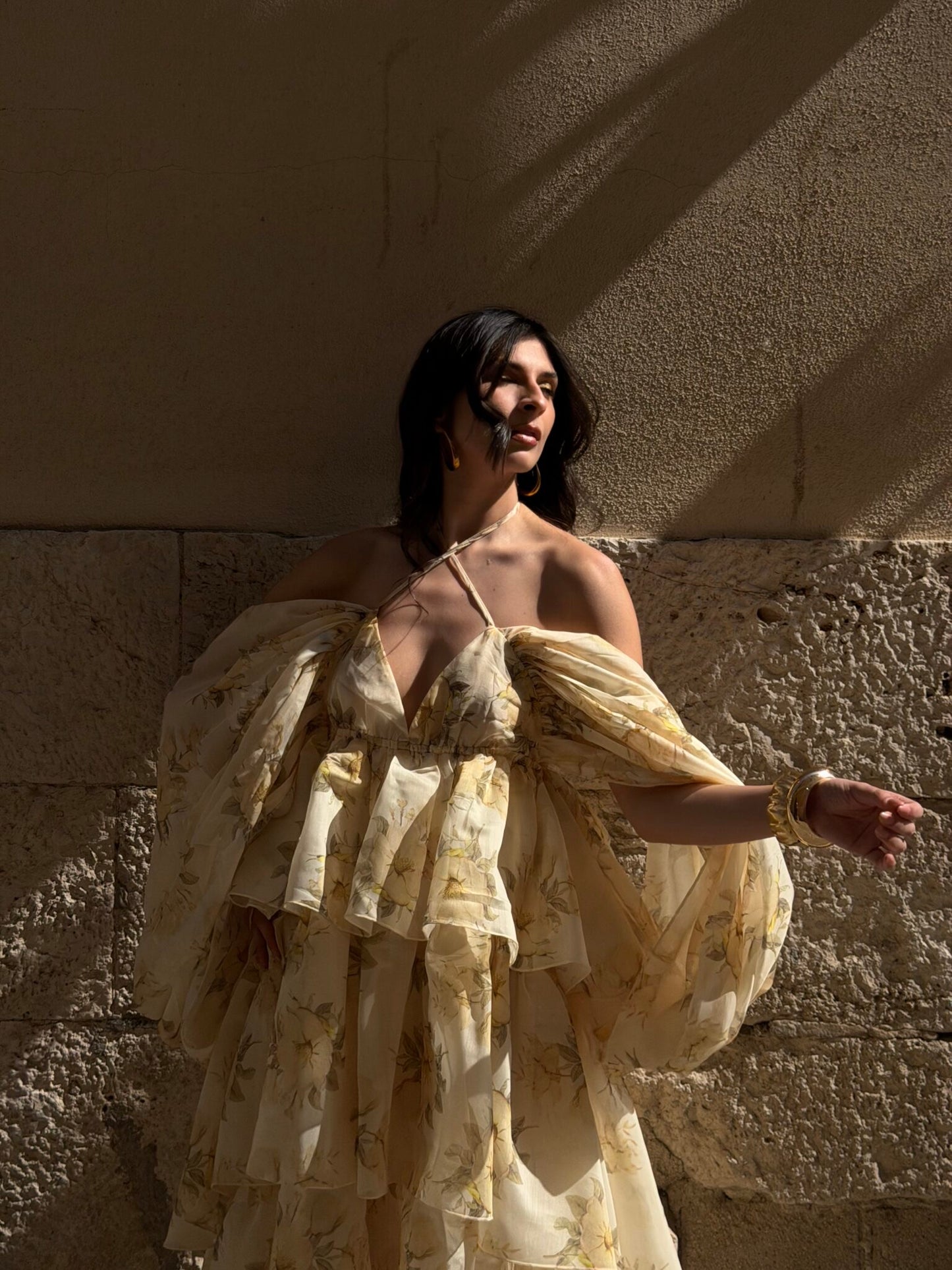 ROBE PAPILLON JAUNE