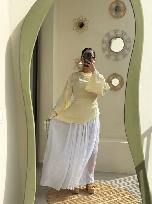 HAUT ASYMÉTRIQUE OSTUNI JAUNE