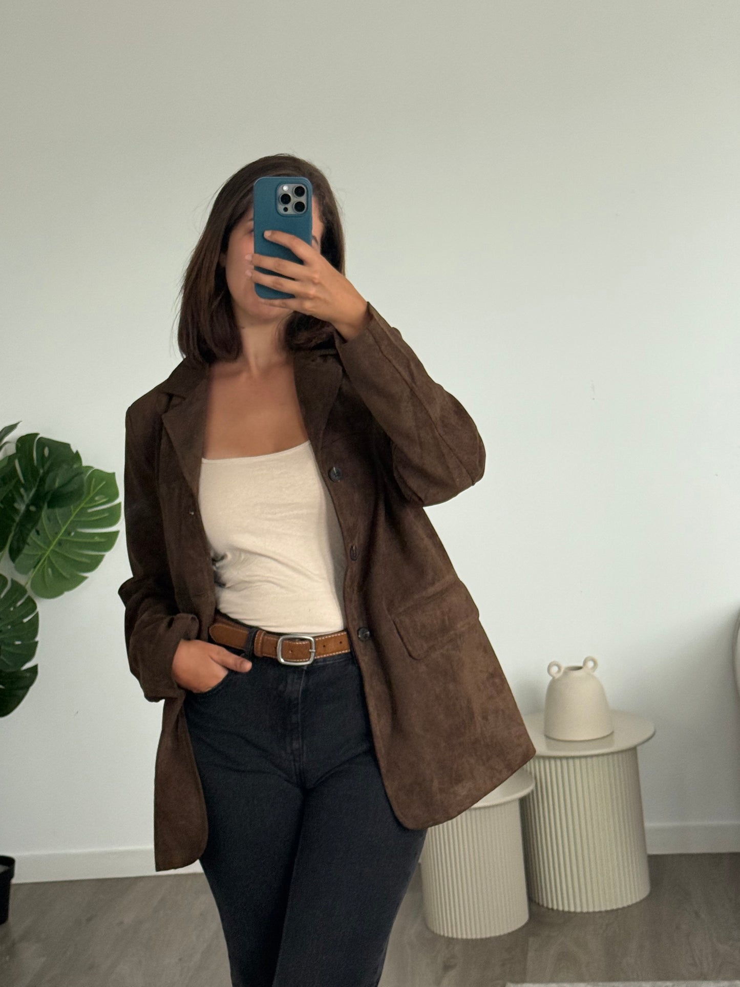 BLAZER DAIM MARRON CHOCO