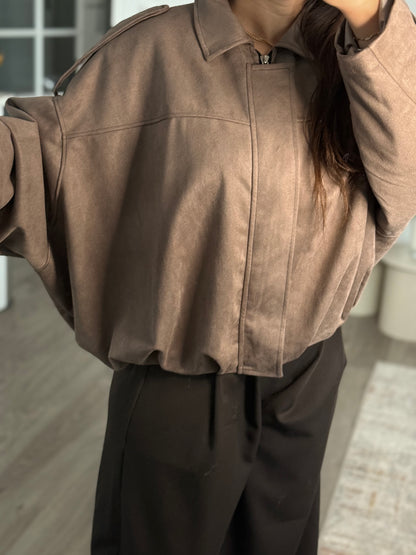 VESTE DAIM YARIS TAUPE