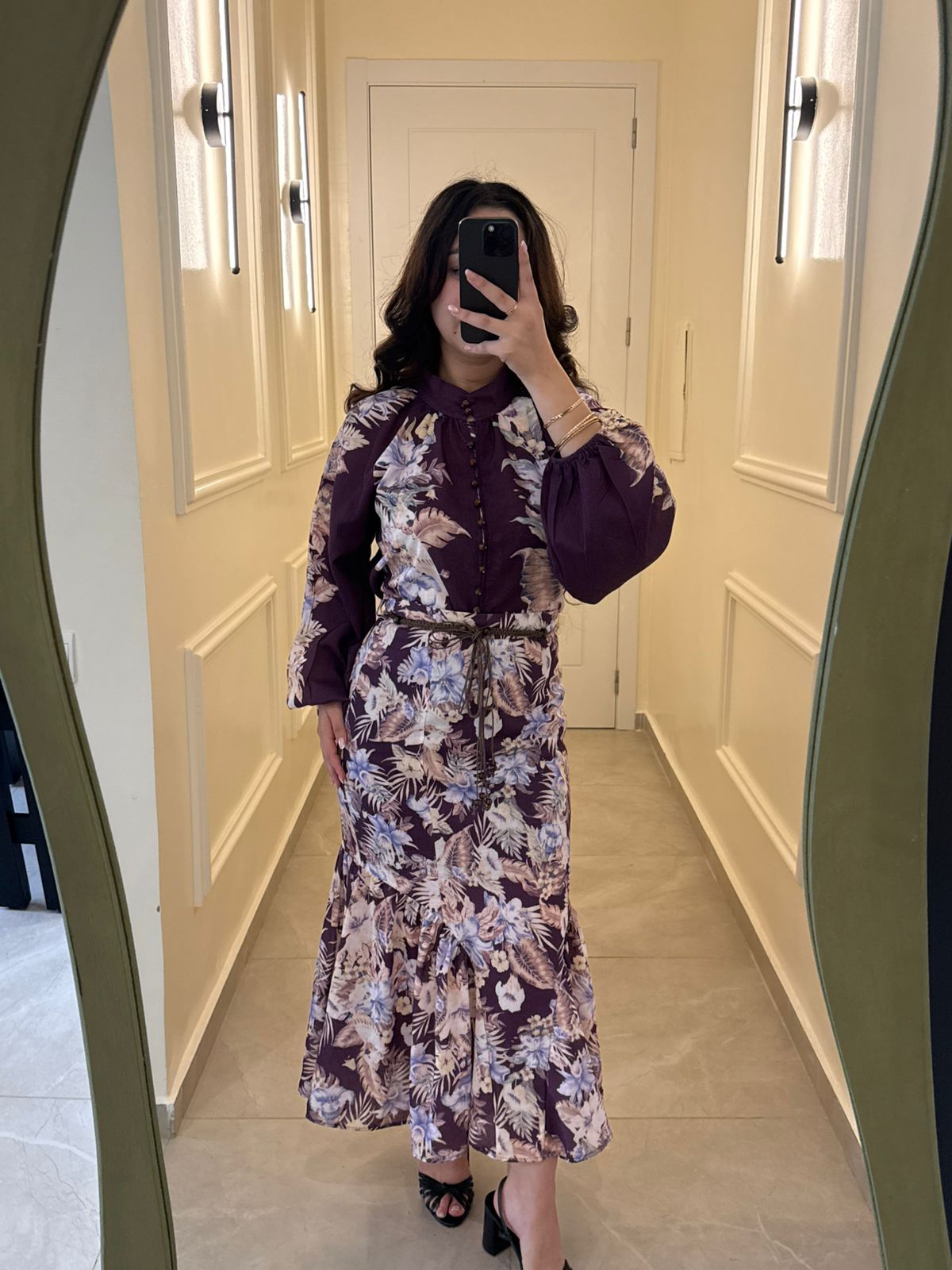 ENSEMBLE FLORALE PRUNE