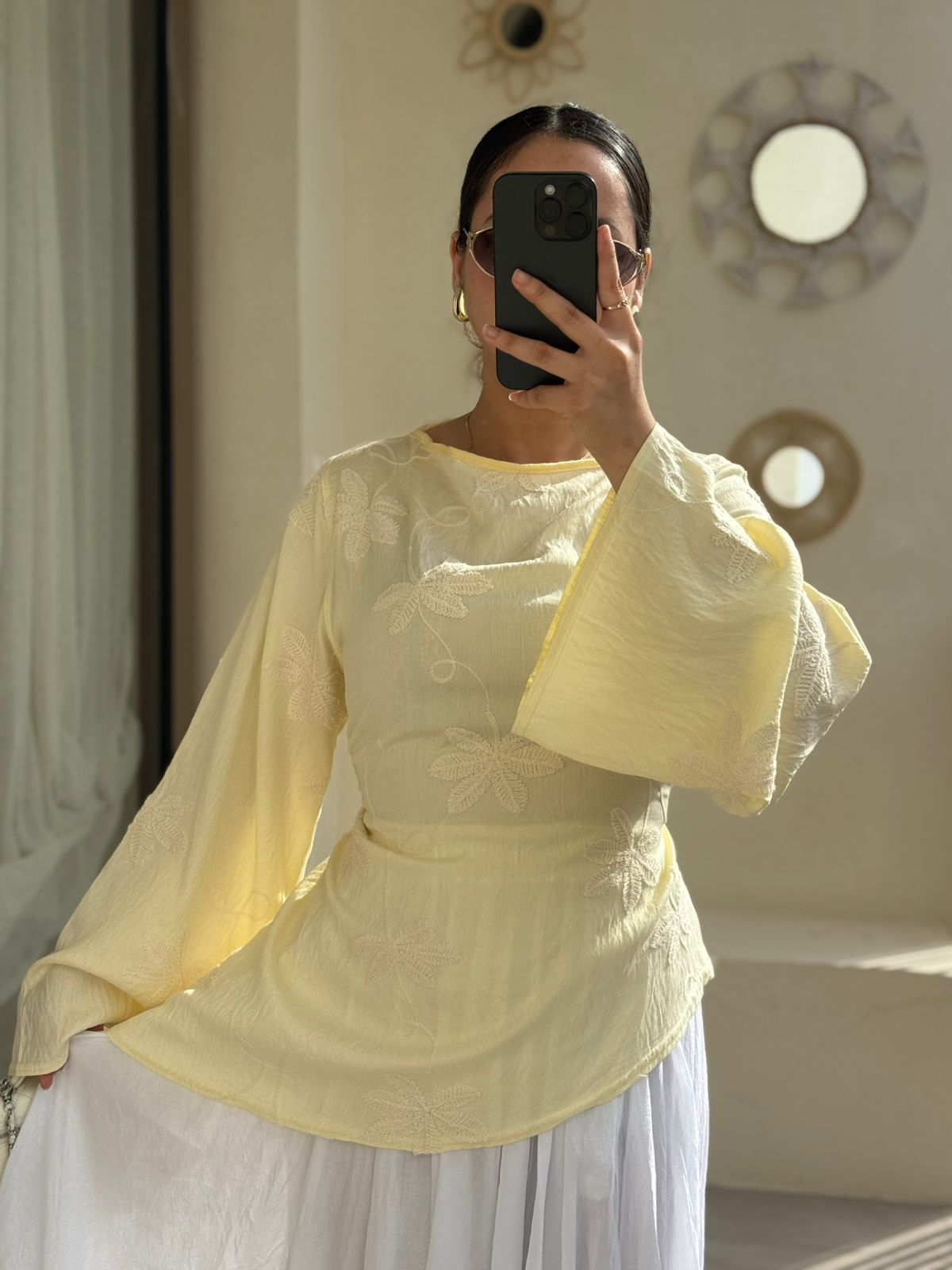 HAUT ASYMÉTRIQUE OSTUNI JAUNE