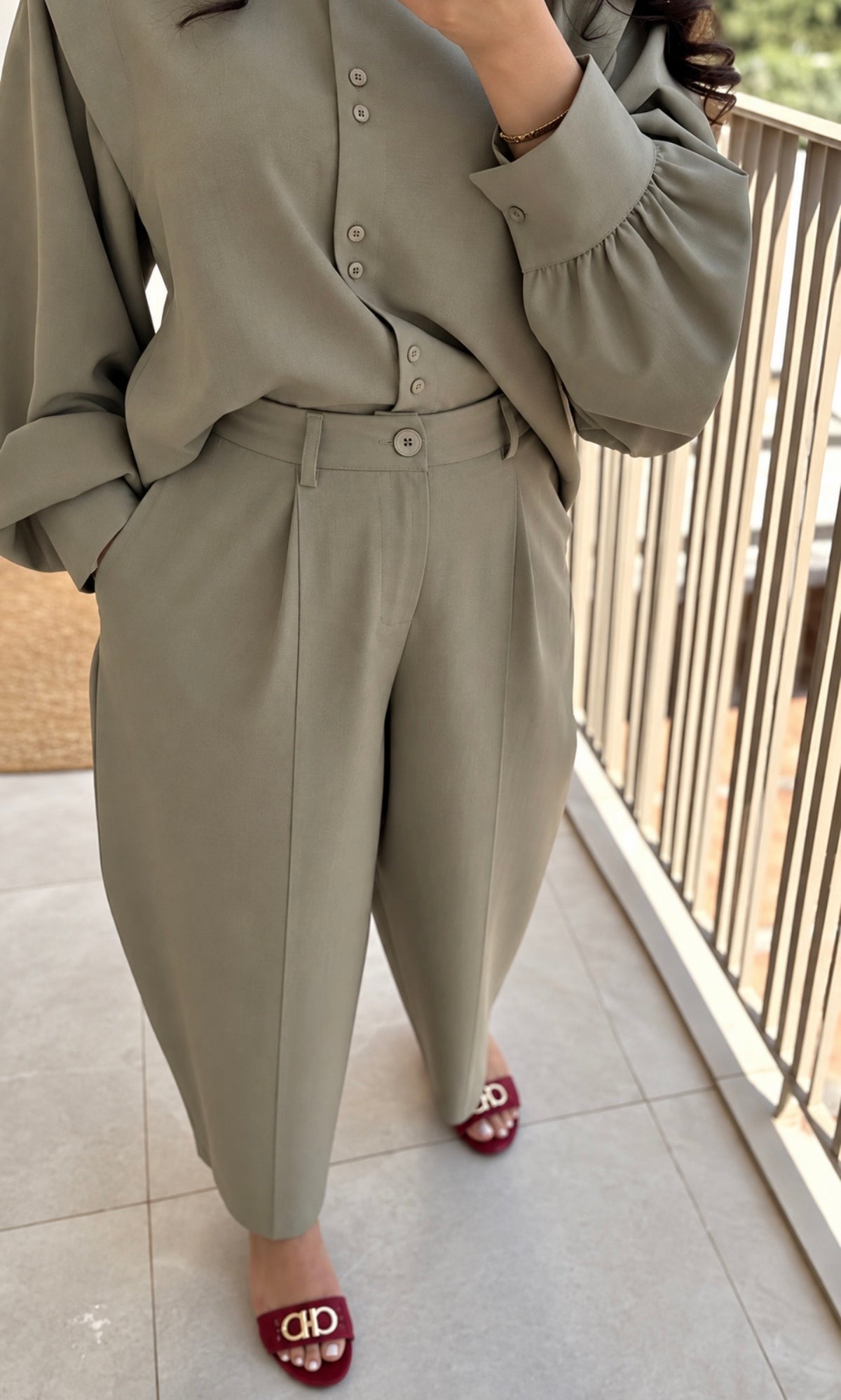 ENSEMBLE VERT SAUGE