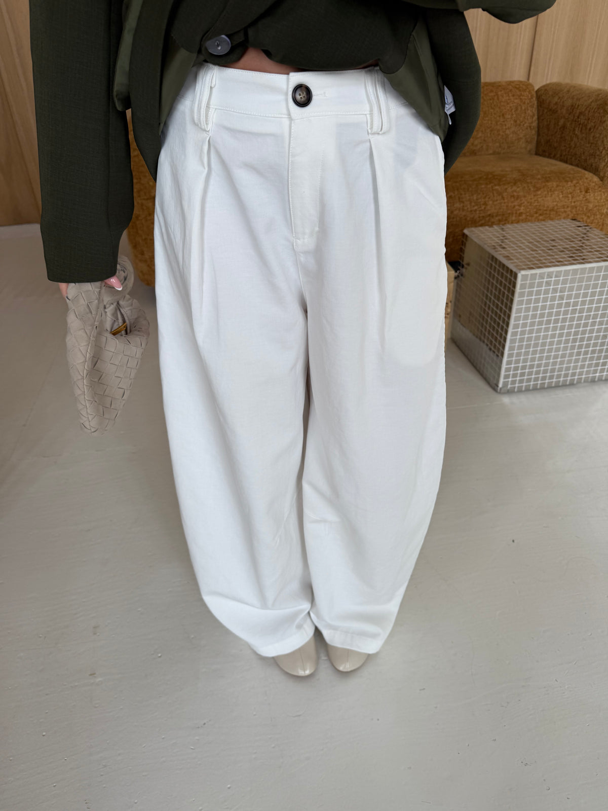 PANTALON BALLON BLANC