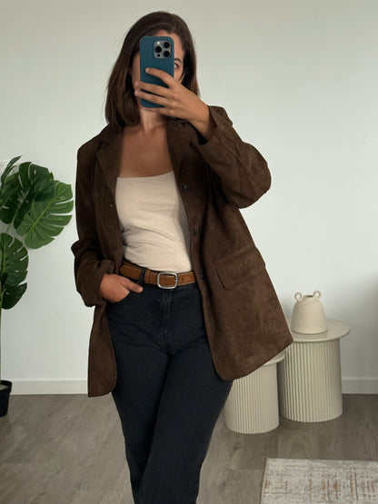 BLAZER DAIM MARRON CHOCO