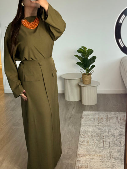 Ensemble top et jupe MODA I VERT