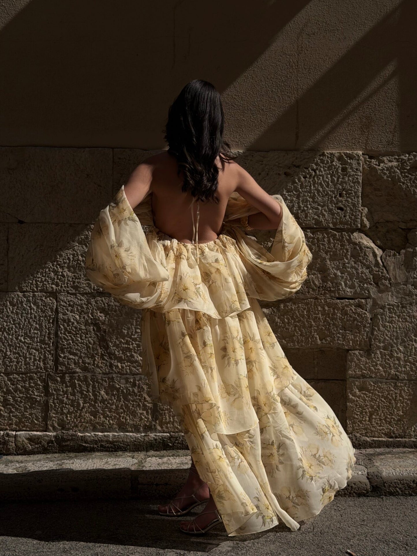 ROBE PAPILLON JAUNE