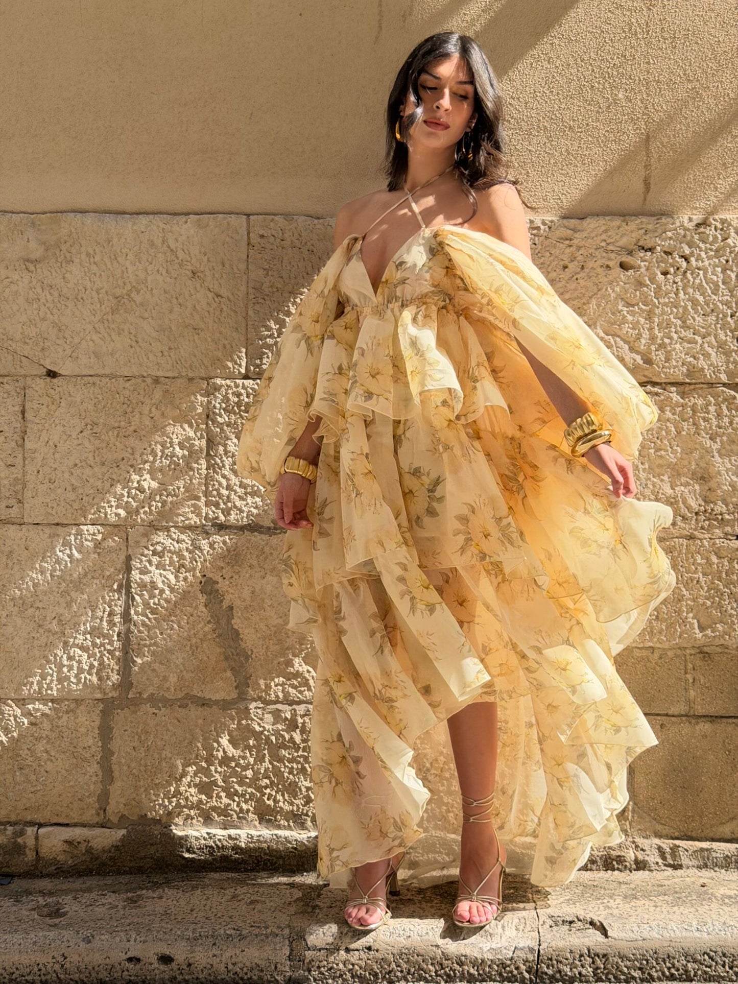 ROBE PAPILLON JAUNE