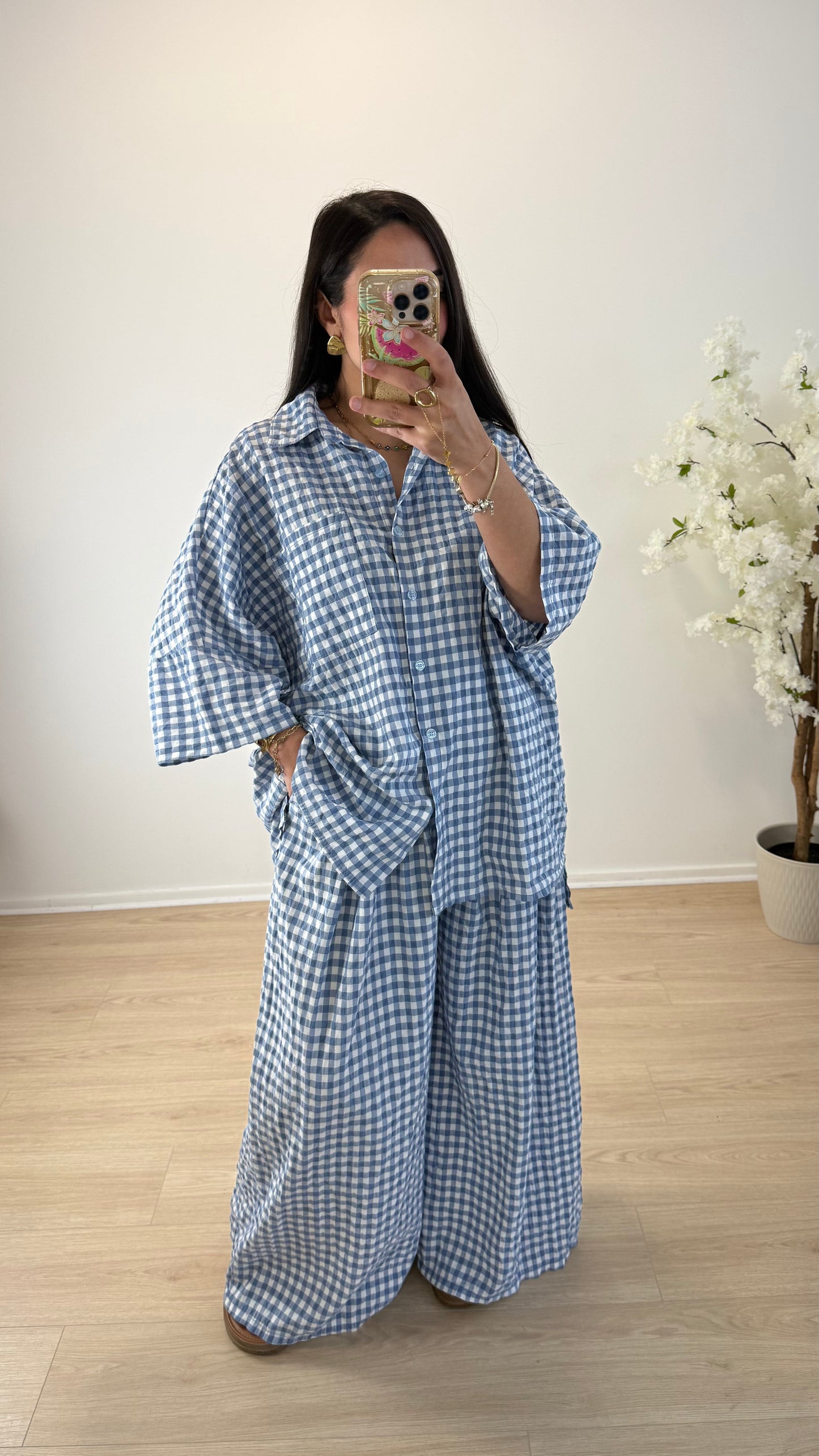 ENSEMBLE VICHY BLEU