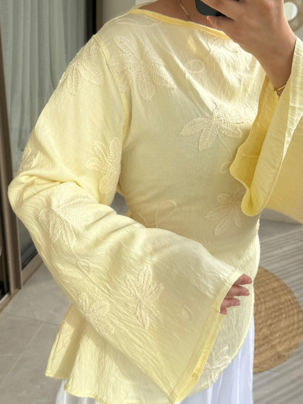 HAUT ASYMÉTRIQUE OSTUNI JAUNE