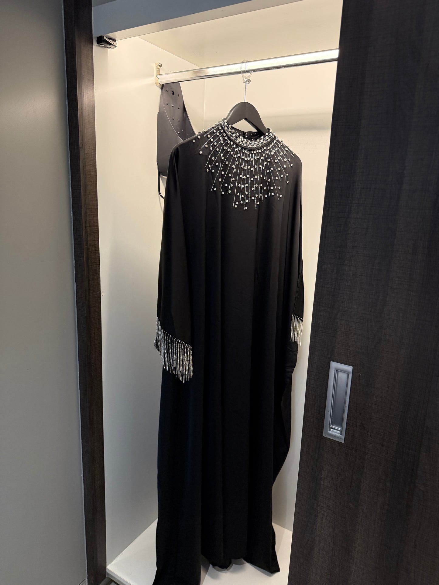 Abaya à strass DOHA Noire