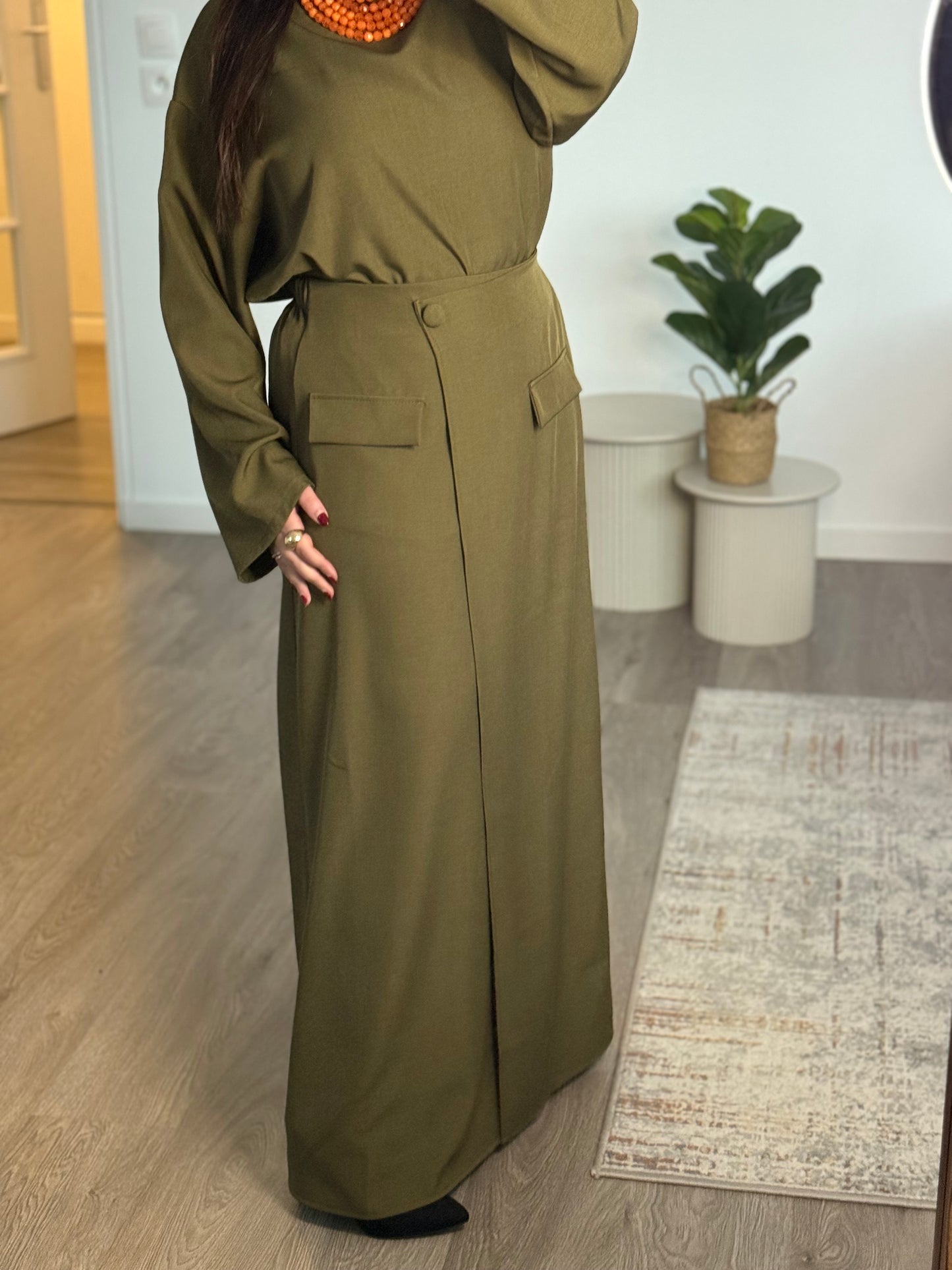 Ensemble top et jupe MODA I VERT