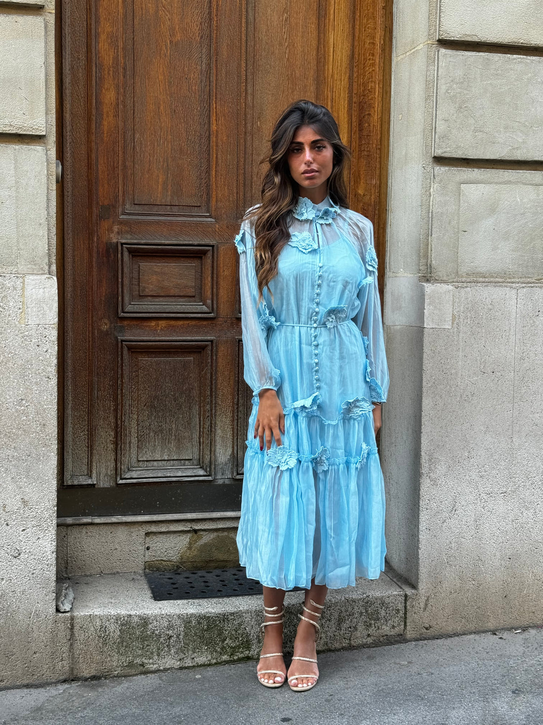 ROBE FLOWER BLUE