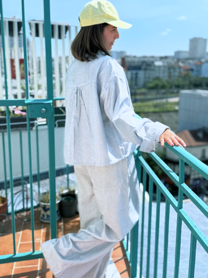 Ensemble JOY jean rayures bleues