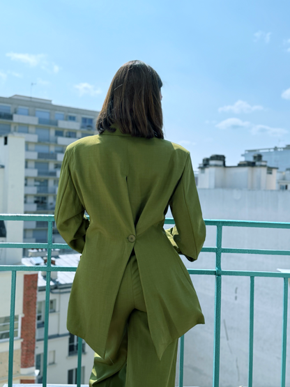 ENSEMBLE BLAZER ET PANTALON UTLI VERT